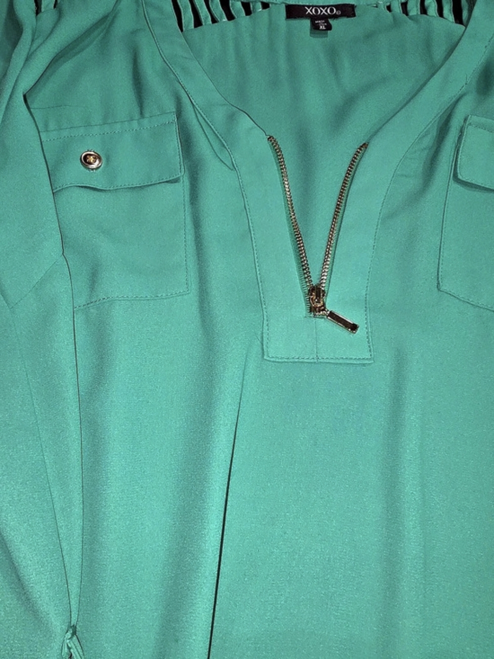 XOXO Mini Utility Dress in Green XL Like New - Picture 3 of 6